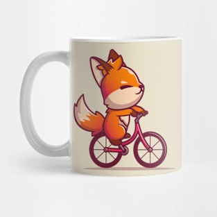 Cute Fox Riding Bike Mug